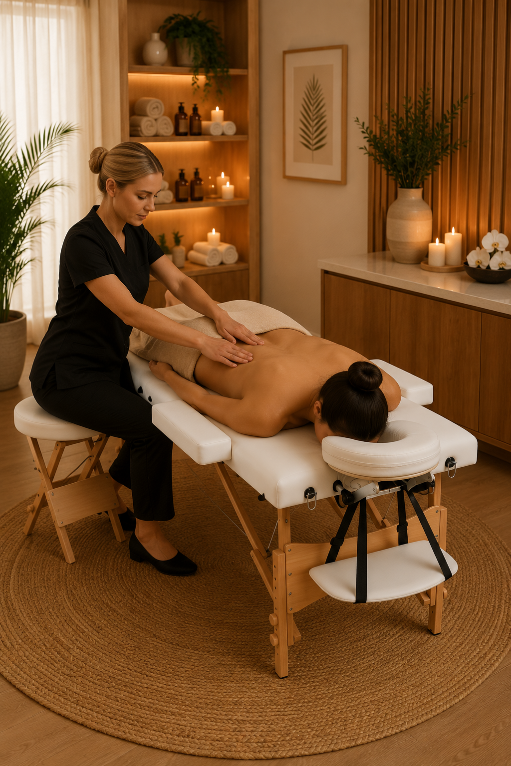 Table de massage 2 zones avec accessoires – Signature Prestige+