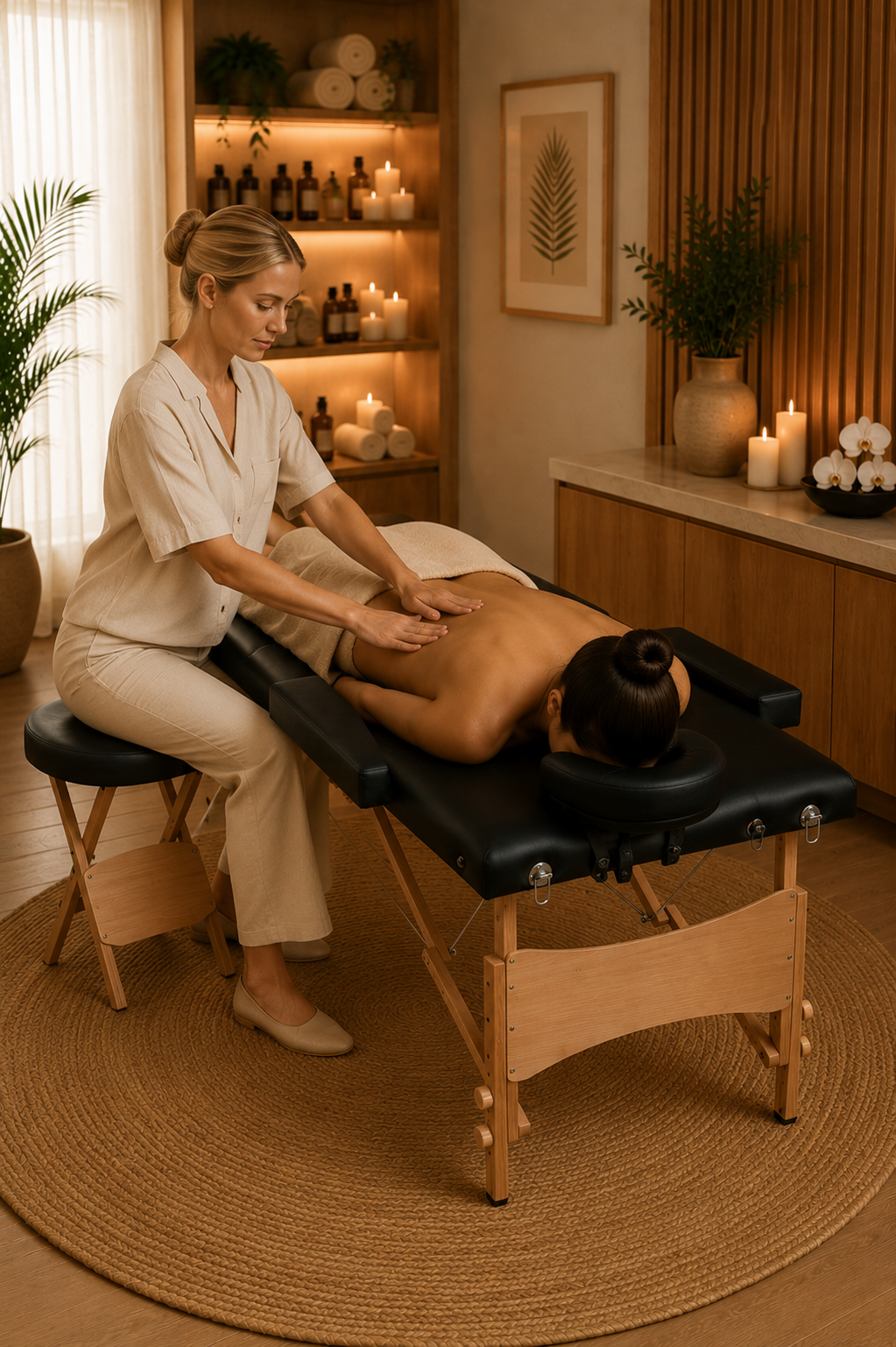 Table de massage 2 zones avec accessoires – Signature Prestige+